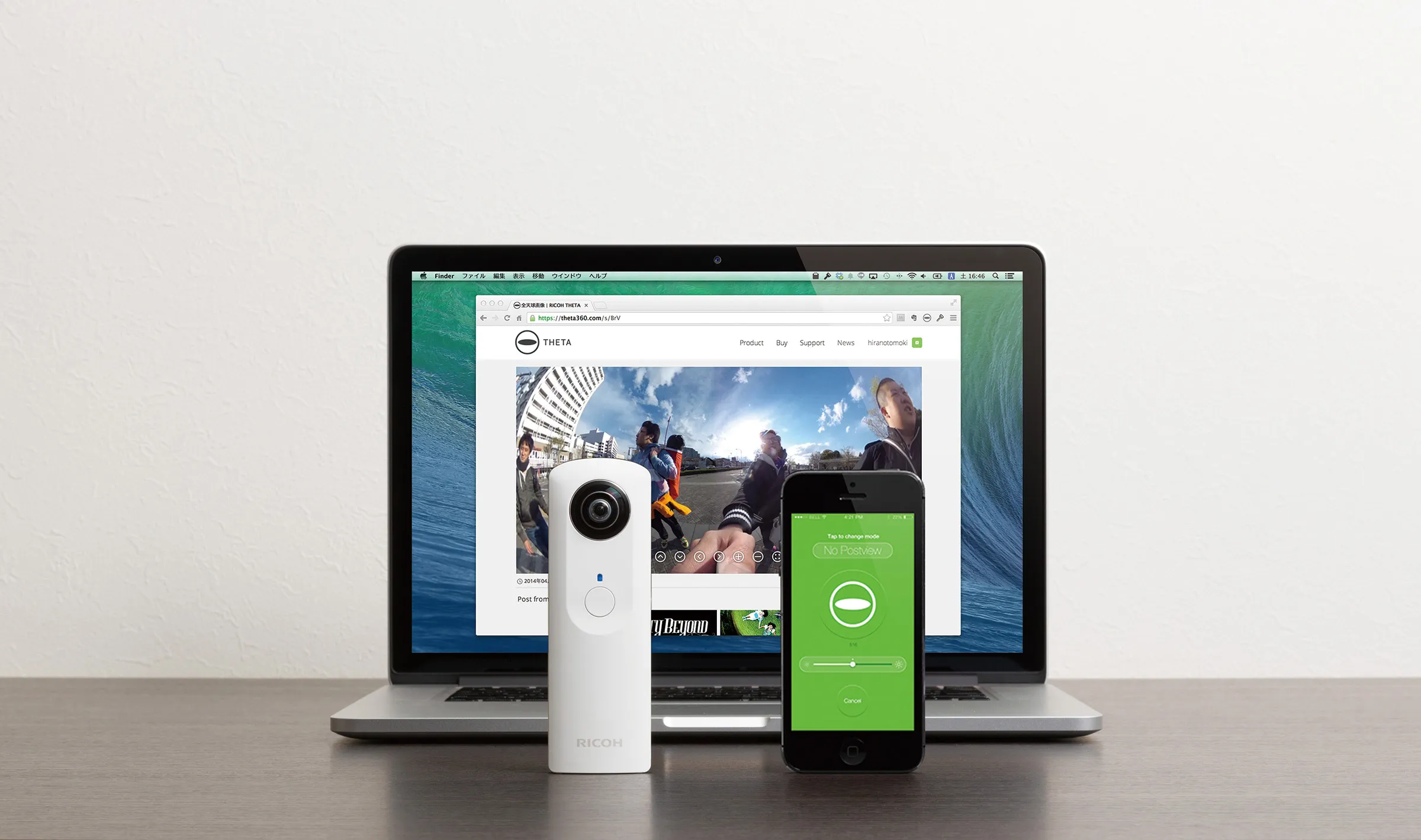 360度カメラ「RICOH THETA」アプリのUI/UX支援